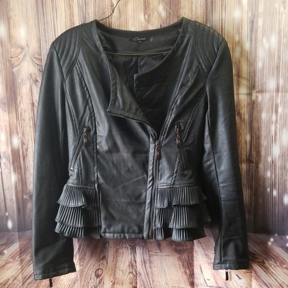 Cecico Jackets & Blazers - Cecico womans faux leather jacket